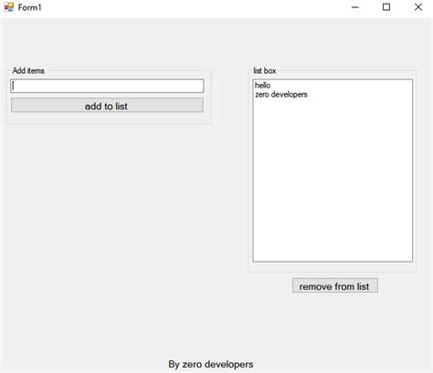 Adding Data to ListBox 的图像结果