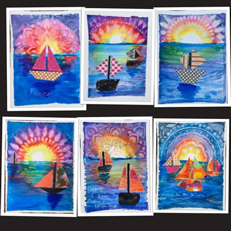 Sailboat silhouette art project for summer – Artofit