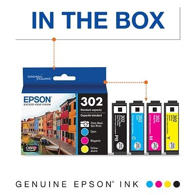 Epson T202XL/T202 Black High Yield and Cyan/Magenta/Yellow Standard ...