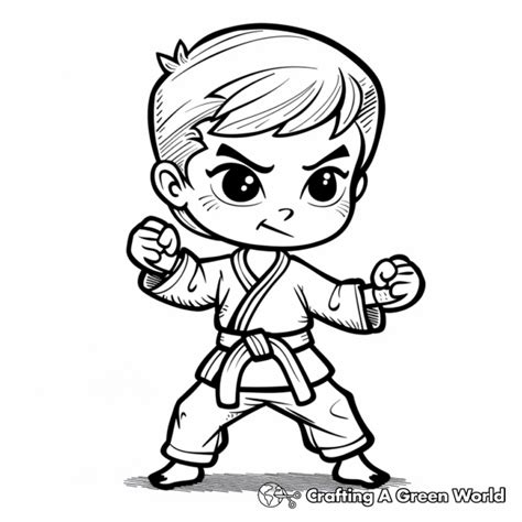 Karate Coloring Pages 的图像结果