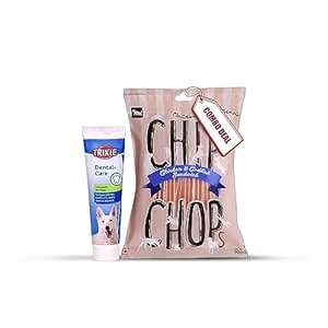 Combo of 1 Trixie Mint Toothpaste 100 gms and 1 Pack of Chip Chops ...