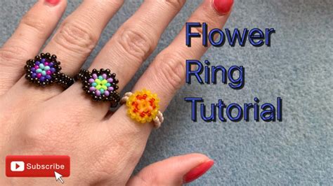 Image result for Beaded Flower Ring Tutorial