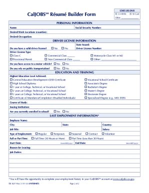 Caljobs Registration - Fill and Sign Printable Template Online