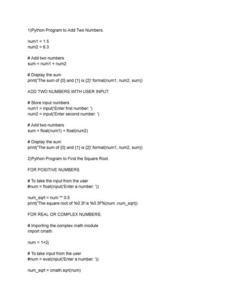 Addition of Multiple Number Program in Python 的图像结果