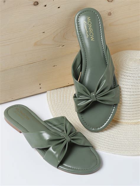 Rowan Olive Flats – Monrow Shoes
