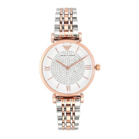 Buy Emporio Armani Emporio Armani Gianni T Bar Two Tone Watch AR1926 ...