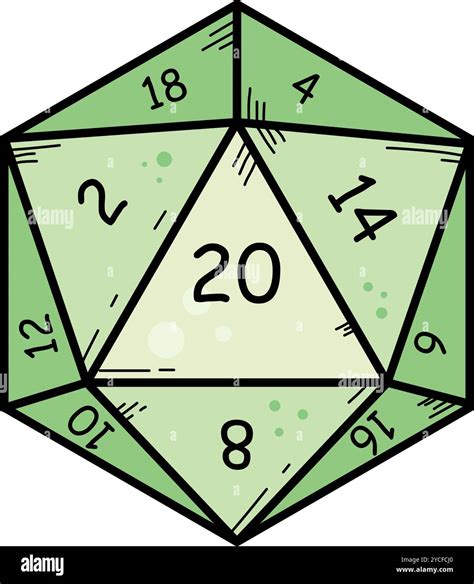Natural 20, D20 dice, rpg dice Stock Vector Image & Art - Alamy
