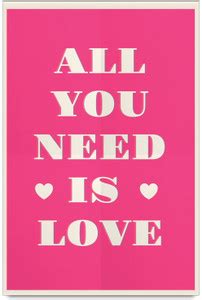 iMerch All you need is love quote 3D Poster - Quotes & Motivation ...