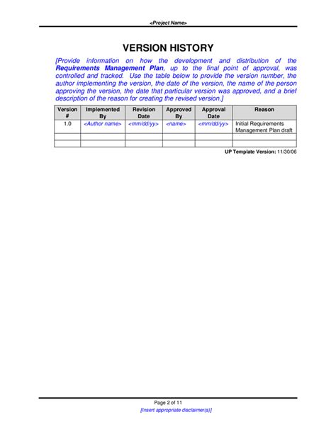 Image result for Requirements Management Plan Example