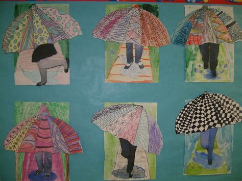Awesome Art Projects: 4th Grade Umbrellas | Spring art projects, 4th ...