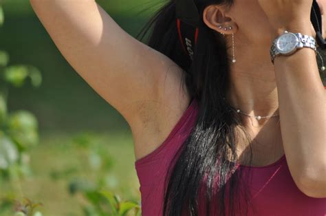 naked with hard nipples and stubbly armpit hair