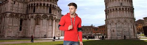 Katso Men's Cotton V Neck Hoodie (KATSO-TAPHDD-RED-XL_Red_XL) : Amazon ...