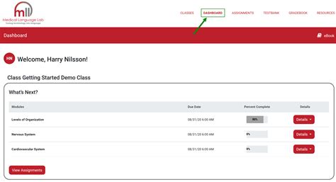 Student: Dashboard: Medical Language Lab - FA Davis Customer Support Center