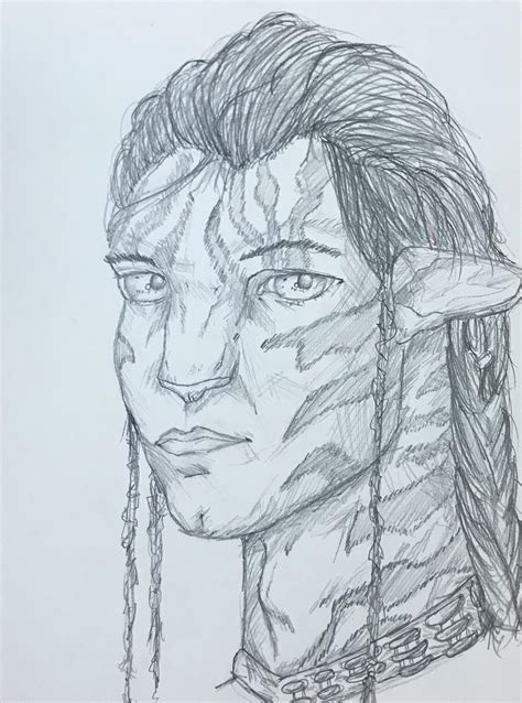 My pencil drawing of Jake Sully : r/Avatar