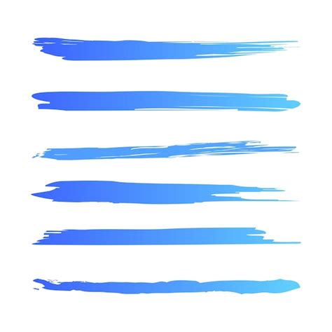 Blue gradient brush stroke lines | Free Vector
