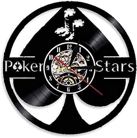 Buy Wall Clock Ace of Spades Pokerstars Vinyl Record Wall Clock for ...
