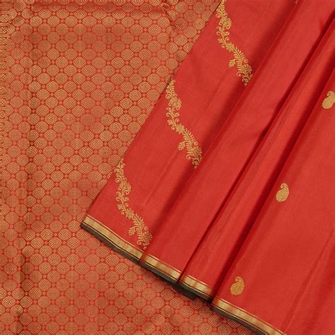 Hayagrivas Red Handloom Kanjivaram Silk Saree KBE10D2-2 – Hayagrivas ...
