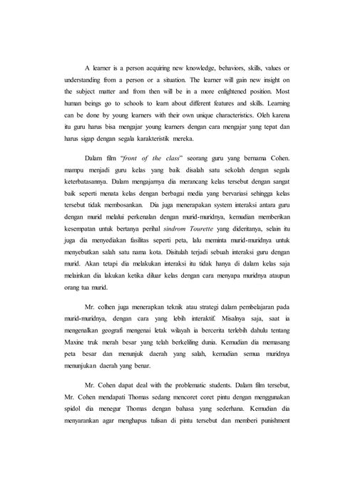 Analysis film front of the class | DOCX