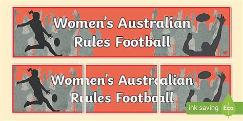 Women's Australian Rules Football Display Banner - Twinkl