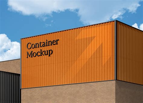 Free Intermodal Shipping Container Mockup PSD | Truck container ...