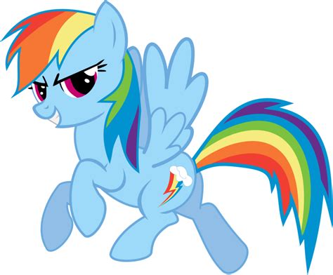 Rainbow Dash Vector Standing PNG File