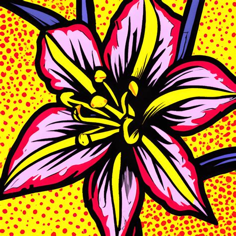 Beautiful Flower Pop Art Graphic · Creative Fabrica