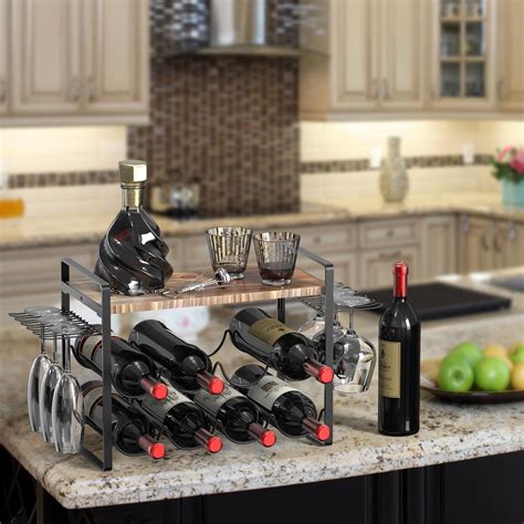 Modern Countertop Glass Holder Storage Furniture Bottle Organizer ...