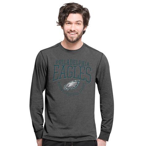 '47 Philadelphia Eagles Women's Gray Touchdown Long Sleeve T-Shirt