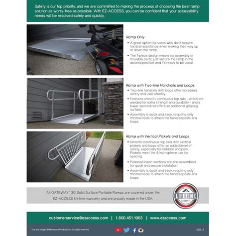 EZ-ACCESS Gateway 3G 4-ft x 36-in Aluminum Portable Entryway Wheelchair ...