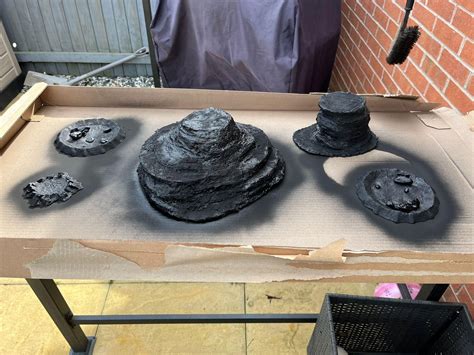 Cheap DIY hills made from cardboard, paper mache, PVA glue and Filler ...