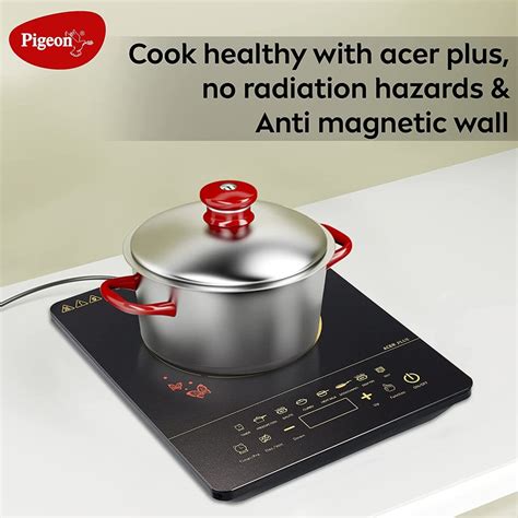Pigeon Acer Plus Induction Cooktop 1800W with 8 Preset Menus Black ...