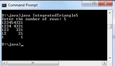 Image result for Triangle Pattern in Java Using for Loop