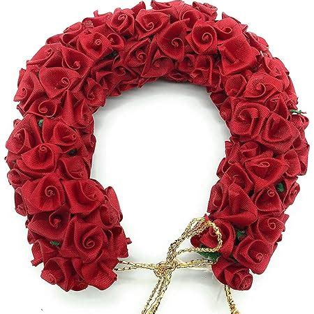 Gozby WellPoint Artificial Floral Red Rose and White Mogra Flower Hair ...