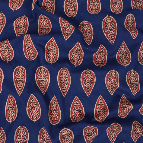 Red Leaf Indian Hand Block Print Dabu Fabric at Best Prices – DMAASA
