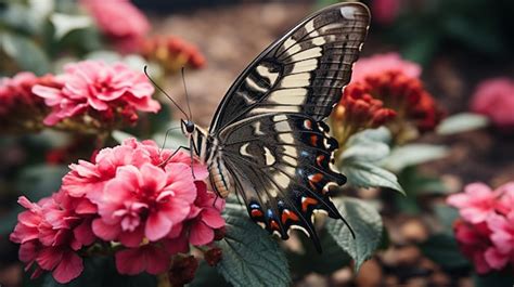 Butterfly on flowers hd 8k wall paper stock photographic image ...