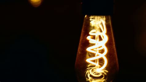Wallpaper light bulb, spiral, glow, dark hd, picture, image