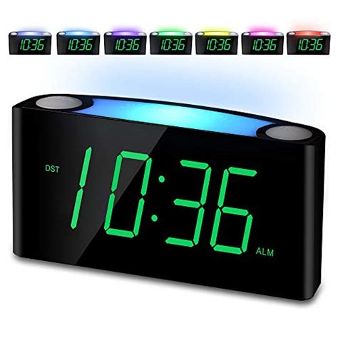 Buy Alarm Clock, Large Number Digital LED Display with Dimmer, Night ...