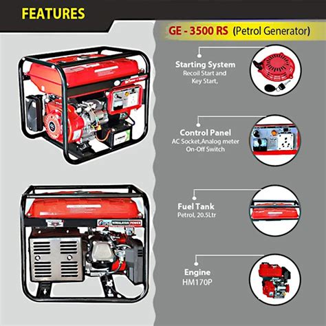 Petrol & LPG Portable Generator - Single Phase - 2.1 KVA Petrol ...