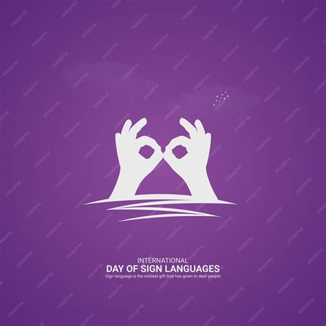 Premium Vector | International Day of Sign Languages creative finger ...