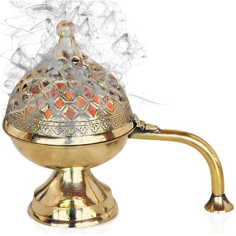 Pure Source India Brass Dhoop Dani | Bakhoor Holder | Loban Burner ...