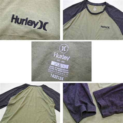 1点物 ハーレーHurleyラグランロンT長袖ワンポイントTシャツ古着メンズ2XLレディースOKアメカジ90sストリート/スポーツ中古サーフ ...