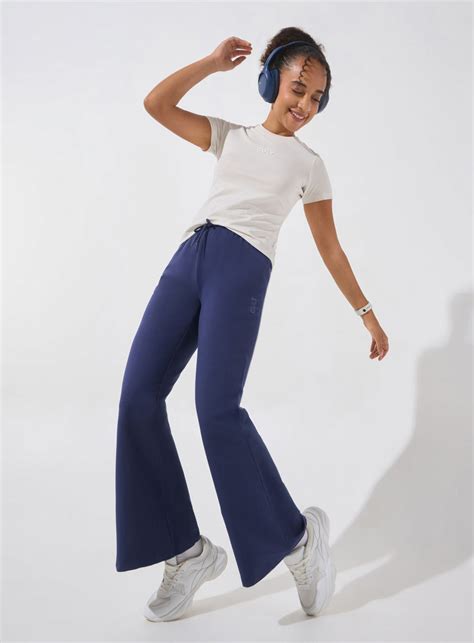 Buy Women's Navy Soft Form Flow Flared Pants Online in India | Cult Store