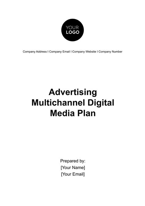 Free Advertising Multichannel Digital Media Plan Template to Edit Online