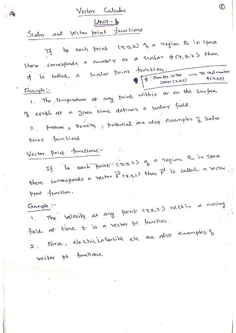 Vector Calculus - Lecture notes 7 - Calculus for Engineers - Studocu