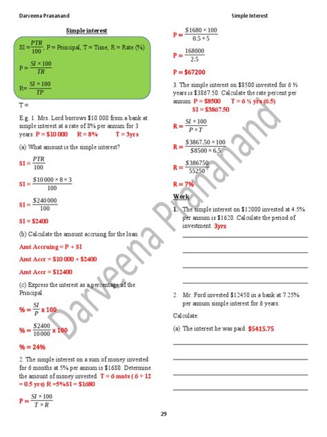 Simple Interest Problems Math 5th Grade 的图像结果