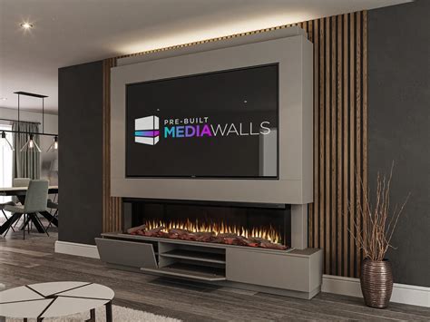 Media Wall Designs With Fireplace E1800 Econovex Media Wall Panoramic