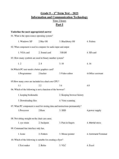 Periodic Test of Class 9 Computer Applications 的图像结果