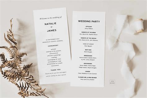 Image result for Wedding Service Program Template