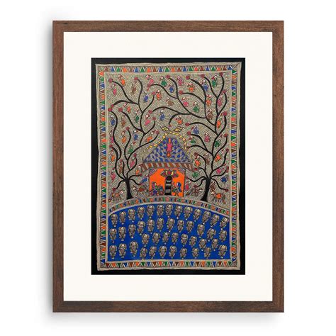 Birth and Fish Madhubani, Madhubani Art, Madhubani Painting – Dessine Art
