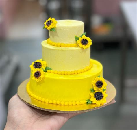 Sunflower Mini Tier Cake – Essange